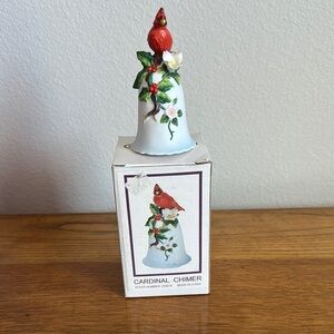 Vintage Cardinal Chimer Bell with Floral Design Collectors Item. Copyright 1997